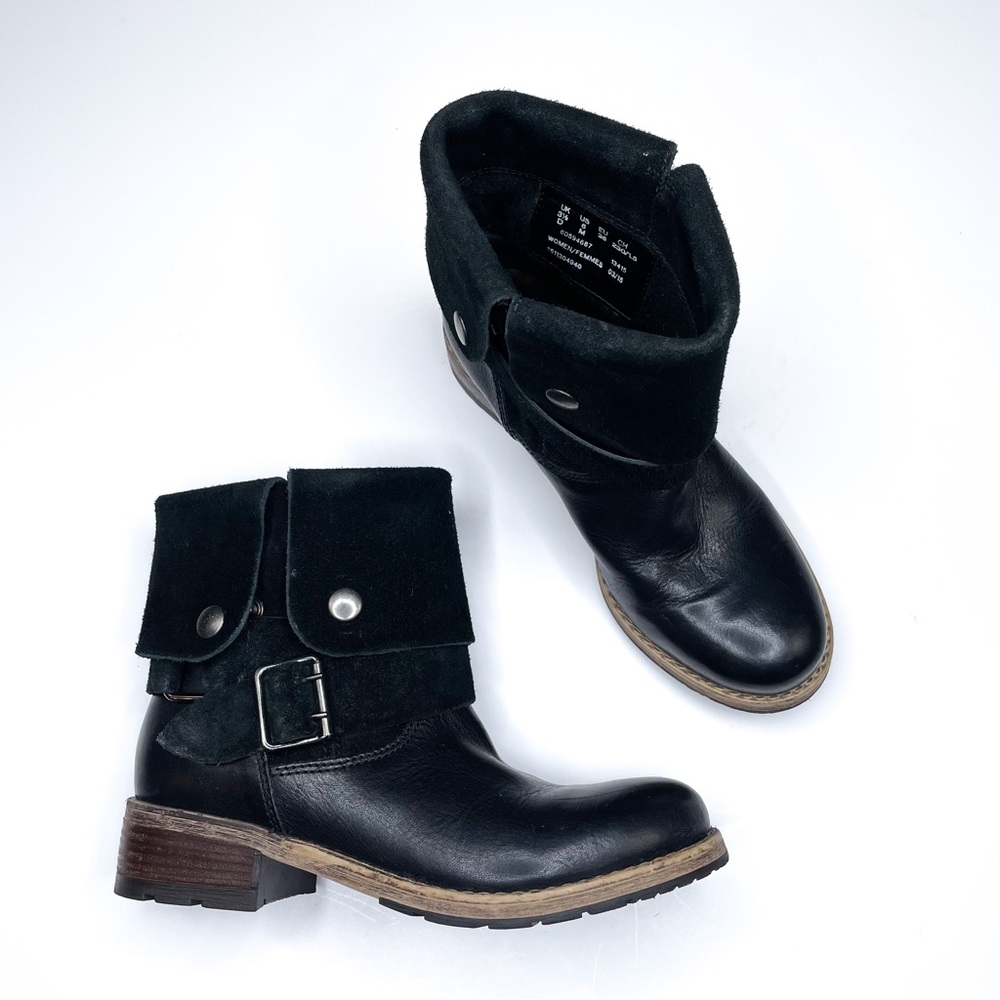 Clarks Black Leather Volara Sky Motorcycle Boot